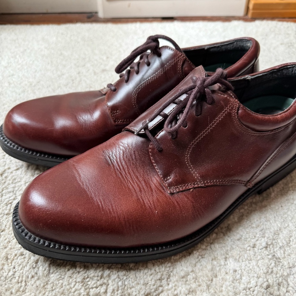 NUNN BUSH Classic Saddle Tan Brown Leather men's biz casual shoes